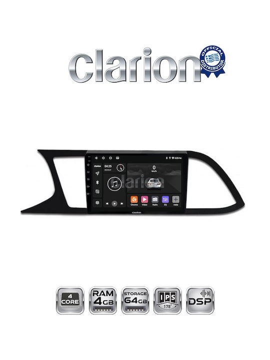 Clarion Ηχοσύστημα Αυτοκινήτου για Seat Leon 2012 (Bluetooth/USB/WiFi/GPS/Apple-Carplay/Android-Auto)