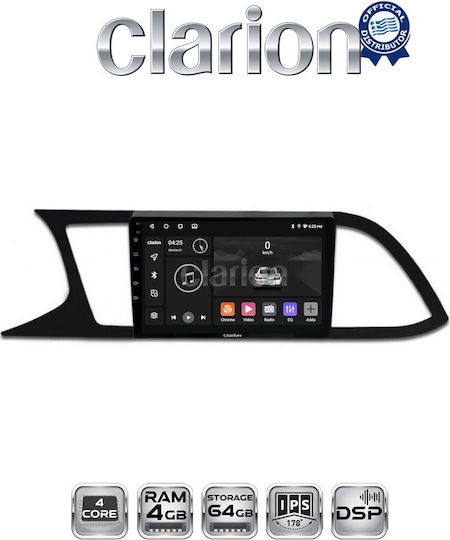 Clarion Ηχοσύστημα Αυτοκινήτου για Seat Leon 2012 (Bluetooth/USB/WiFi/GPS/Apple-Carplay/Android-Auto)