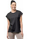 Damen Bluse Baumwolle Schwarz