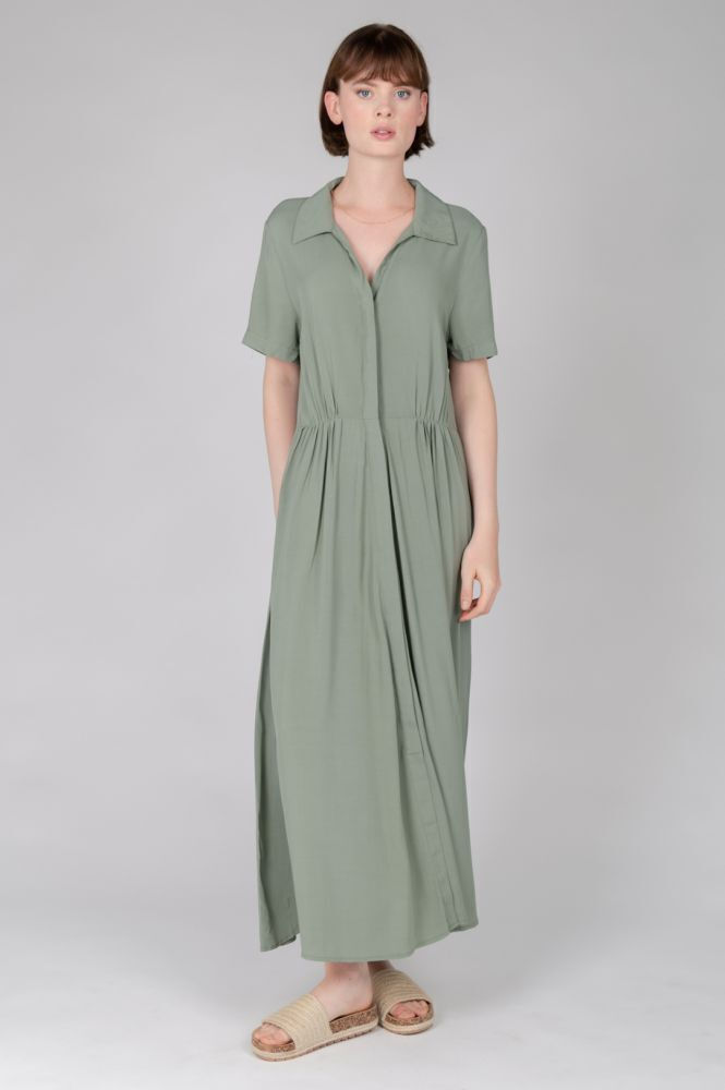 24 Colours Dress Olive 21013