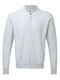 Men's Zip-up Baseball Sweatshirt Gray Melange Size 2xl