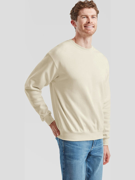Men's Set-in Sweatshirt Natural Size 2xl