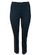 Dama Tesatura Pantaloni cu Croială Slim Dark Blue