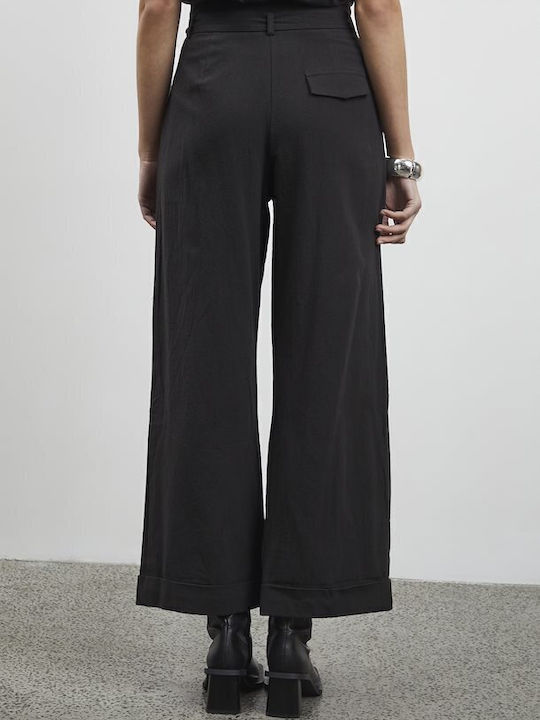 Damen Stoff Hose Black