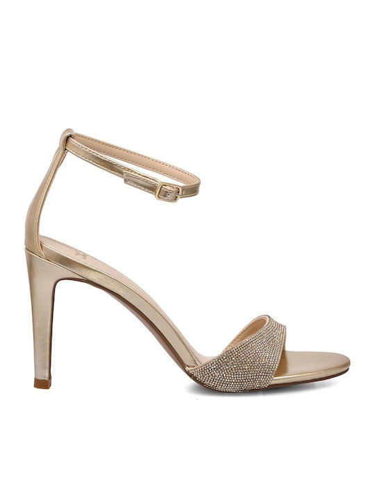 Exe Sandalen mit Strass Gold
