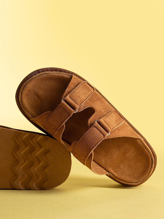 Bozikis Дамски Сандали Платформи Кафяв K25-310-...
