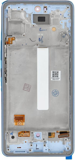 Screen Display with Touch Mechanism and Frame for SAMSUNG A53 A536 (Blue)