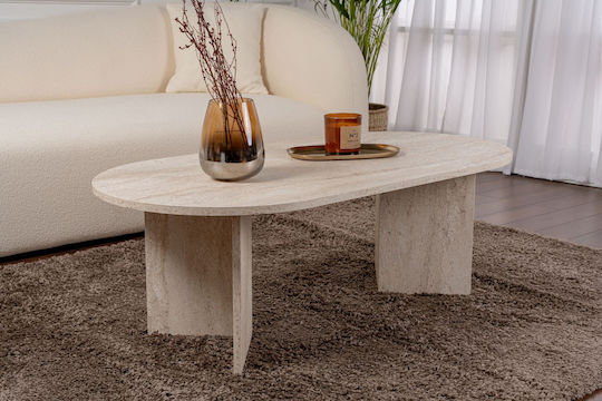Κεντρικό Τραπεζάκι Sable Travertine Beige