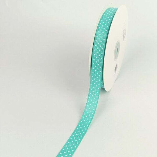 Panglică Grosgrain cu Buline 1.5cmx50m Mentă