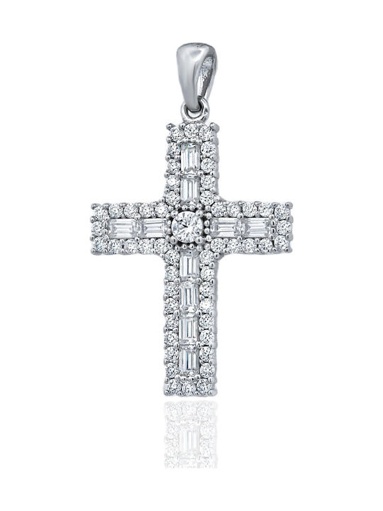 Metrongold Damen Weißgold Kreuz 18K