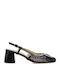 Leather Heels with Medium Heel Black