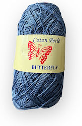 Coton Perle Butterfly Art 90 Petalouda Blau Raff