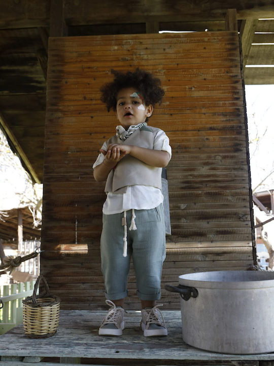 Baptism Suit for Boys Theodosis Beige-Green 1730 Bambolino Bmb-1730
