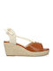 Women's Ankle Strap Platforms Tabac Brown