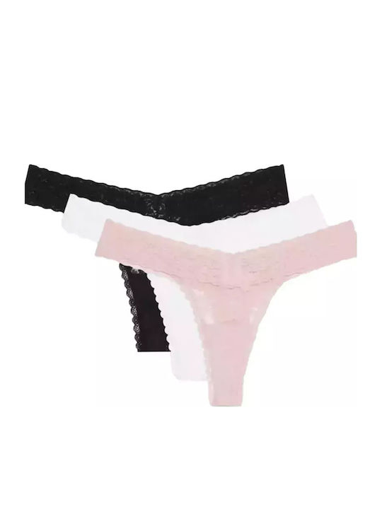 Guess Γυναικεία String 3Pack με Δαντέλα
