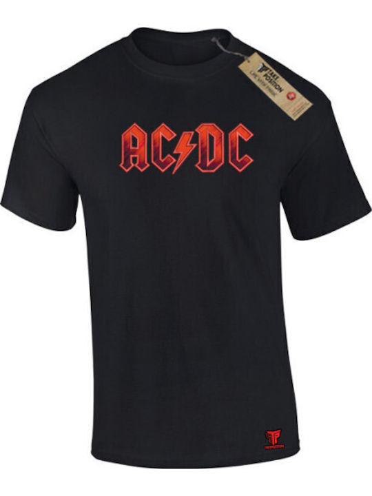 Embroidered Print Acdc Raizor Men's Cotton T-sh...