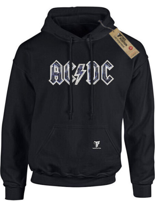 Κεντημένη Στάμπα Acdc Metal Logo Ανδρικό Φούτερ...