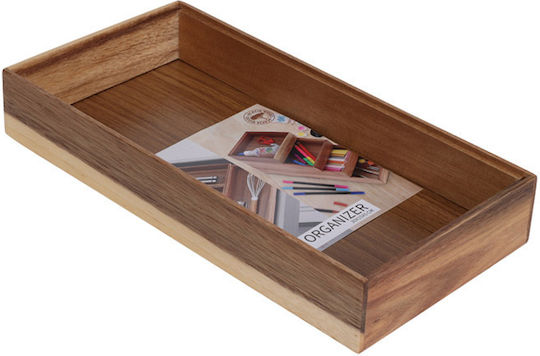 Κουτί Οργάνωσης Ξύλο Ακακίας Μπεζ 30x15x5cm