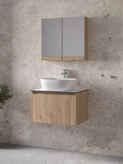 Royal Sevilla 60 Nuc 61x46x35cm Lavoar de Blat Bază Lavoar Dulap cu Oglindă