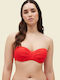Strapless Bikinioberteil C Mit Polsterung Koralle