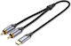 Vention Cabluri Diverse Convertor Audio Usb-c La 2rca Male Cablul 2.0m Bguhh