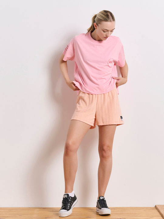 BodyTalk Women's Terry Sporty Shorts Pink
