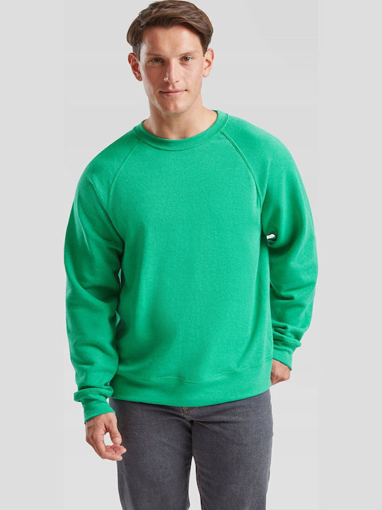 Fruit of the Loom Unisex Διαφημιστικό Φούτερ Μακρυμάνικο Retro Heather Green