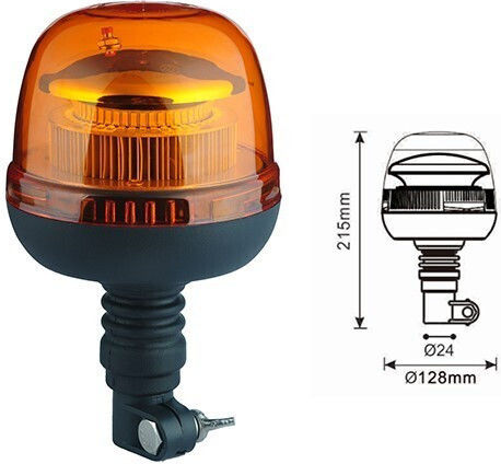Agroequip Φάρος Αυτοκινήτου LED 21.5cm με Πορτοκαλί Φωτισμό