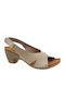 Leather Sandals Beige