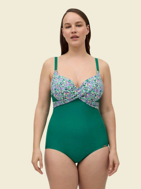 Costum de baie întreg pentru femei Ysabel Mora Lycra Floral Cupa C & Verde Smarald Croială Regulară Bretele Reglabile Colecția de Vară 83077 Costum de baie întreg pentru femei Ysabel Mora Lycra Floral Cupa C & Verde Smarald Croială Regulară Bretele Reglabile Colecția de Vară 83077