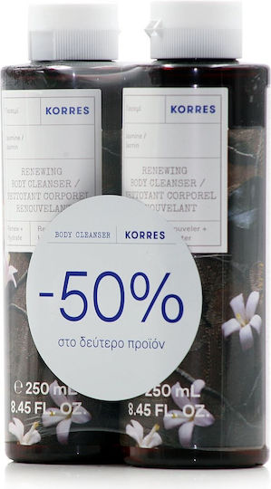 Korres Jasmine Αφρόλουτρο σε Gel με Ρετινόλη & Άρωμα Γιασεμί 2x250ml