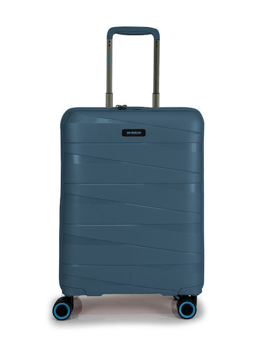 Bg Berlin Cabin Hard Oxford Blue Suitcase With 4 Wheels Height 56cm