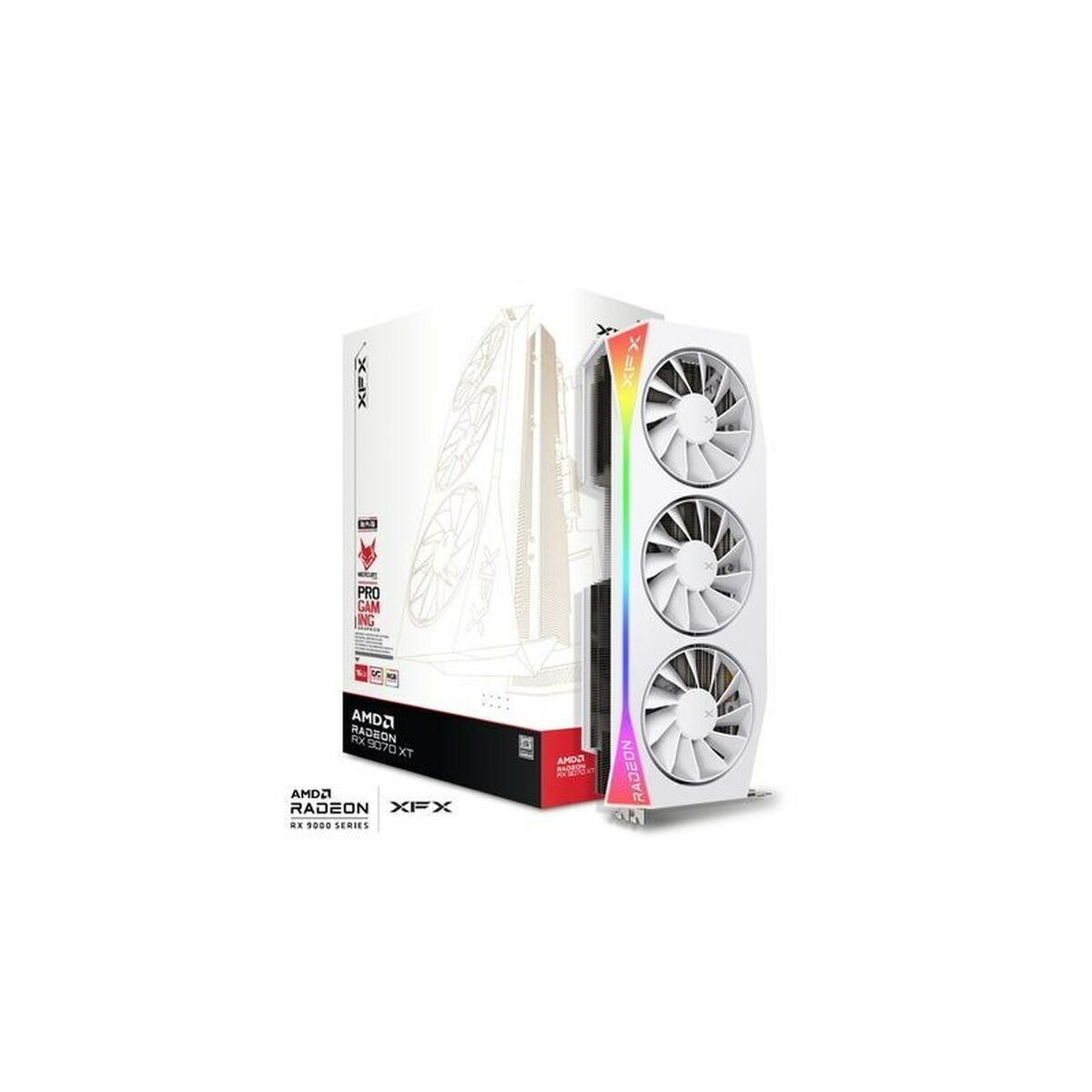XFX Radeon RX 9070 XT 16GB GDDR6 Mercury OC White Gaming Edition Κάρτα Γραφικών