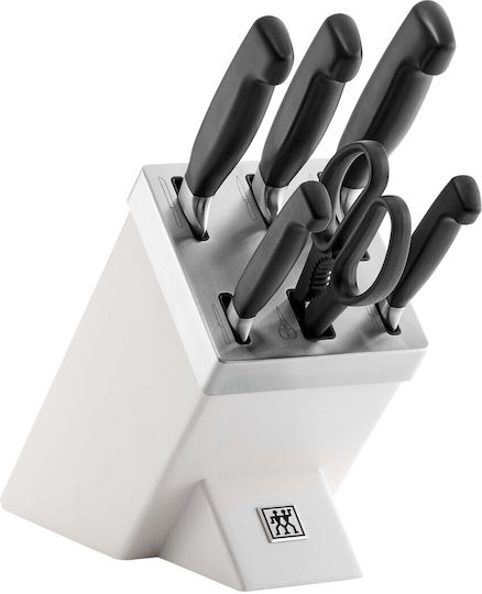 Zwilling J.A. Henckels Four Star Комплект Ножове с Основа от Неръждаема Стомана Бял 7 Бройки