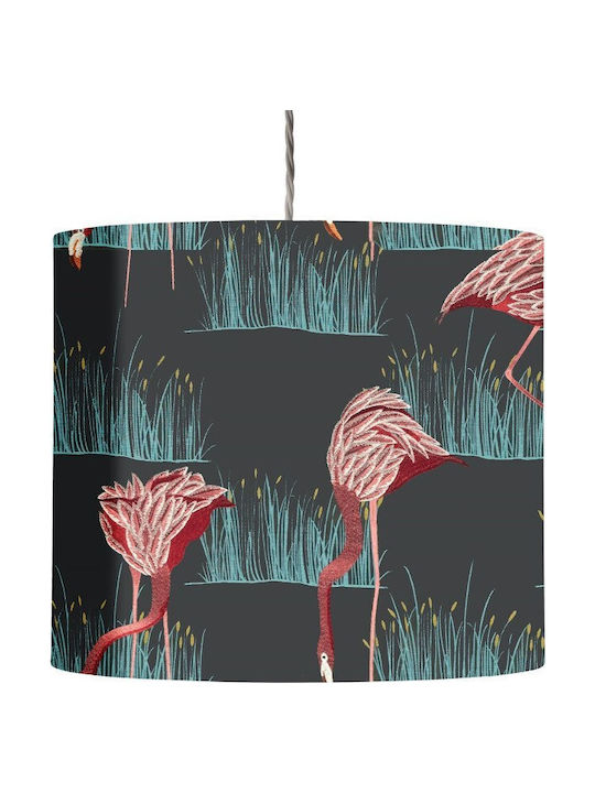 Abajur suspendat 1xe27 material textil Φ35cm Salinas Ebb&flow Sh101094h-c Albastru