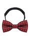 Formal Modern Bow Tie with Stars & Smart Adjustable Clasp Bordeaux