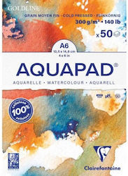 Clairefontaine Μπλοκ Ακουαρέλας Aquapad 50 Φύλλων A6 10,5x14,8cm 300gr 975620