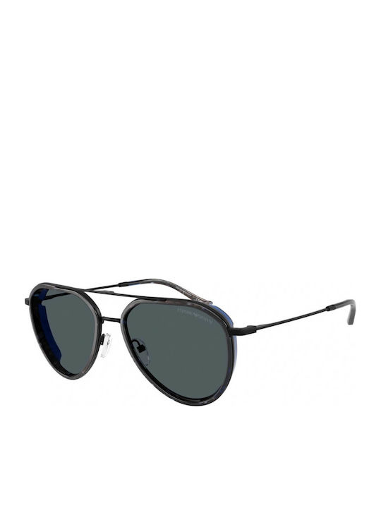 Emporio Armani Мъжки Слънчеви Очила с Черна Рам...
