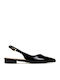 Γυναικείες Μπαλαρίνες Slingback με Λουράκι σε Μαύρο Χρώμα
