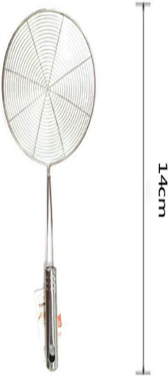 Shallow Spider Strainer Colander Metallic Silver