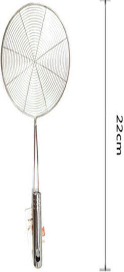 Shallow Metallic White Spider Strainer Spoon