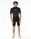 Rip Curl Omega Wetsuit Playsuit with Zip Black 2mm