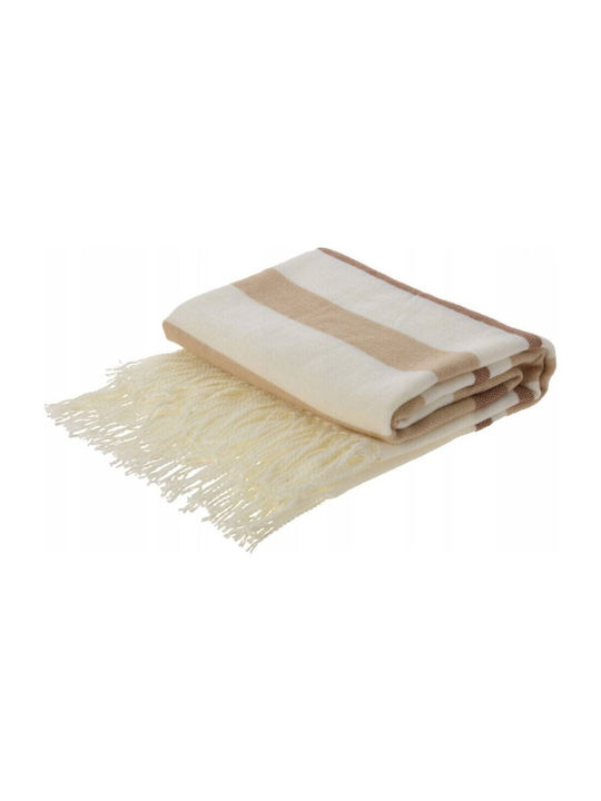 Home&Styling Collection Κουβέρτα Καναπέ με Κρόσσια 130x160εκ. Striped