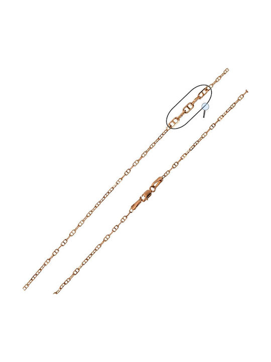 Gatsa Χρυσή Αλυσίδα Λαιμού Θήτα 14Κ Μήκους 53cm