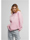 Damen Sweatshirt Kapuzen Soft Pink