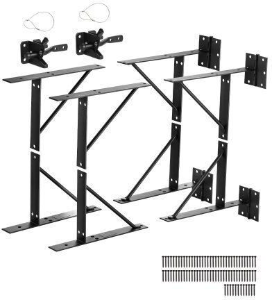 Vevor Iron Gate Corner Bracket Set Anti-Sag 2 Pieces Mkzjxxktzx2jogdjhv0