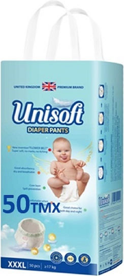 Nannys Πάνες Βρακάκι Unisoft Monthly Pack No. 1 για 17+kg 50τμχ