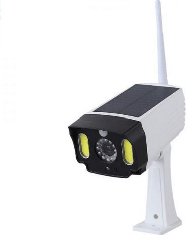 Acp Fake Bullet Surveillance Camera Solar LED Light White