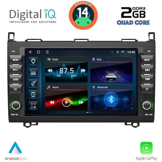 Digital IQ Автомобилна Аудио Система (Блутут/USB/AUX/WiFi/GPS/Apple-Carplay/Android-Auto) с Тъчскрийн 8"