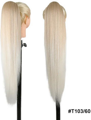 Ponytail Gkm Synthetic Human Keratin Hair Kanekalon No Frizz No Shine No Tangle Straight Nest System 71cm Code T103/60